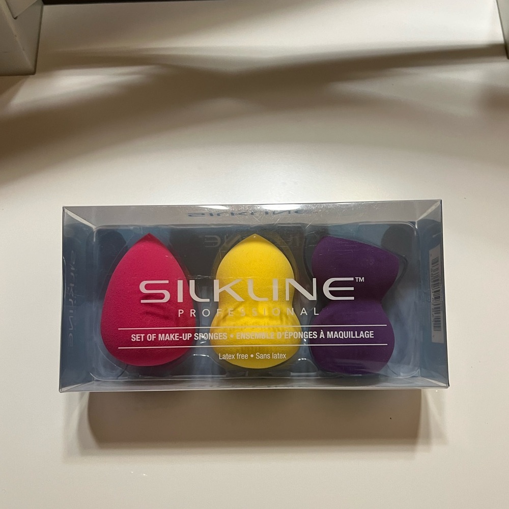 SILKLINE Latex Free Makeup Sponge Set (3PC) Brand New